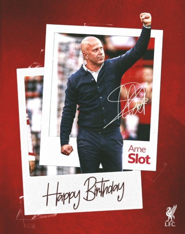 Liverpool celebrates Slott s 47th birthday, he leads the team to win 42 in 61 games and wins the Premier League championship